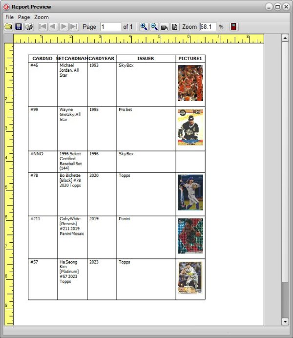 Sportscard Collecting Software for Windows PCs report